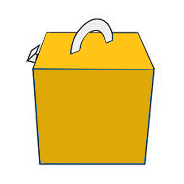 Custom Cube Shaped Carrier Bag