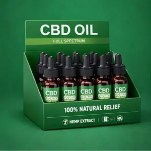 Printed CBD display boxes logo