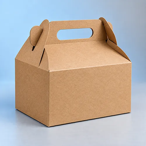Custom kraft gable boxes for gifts, bakery items, and party favors