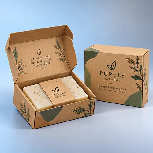 Eco-friendly kraft soap packaging for sustainable beauty and skincare products