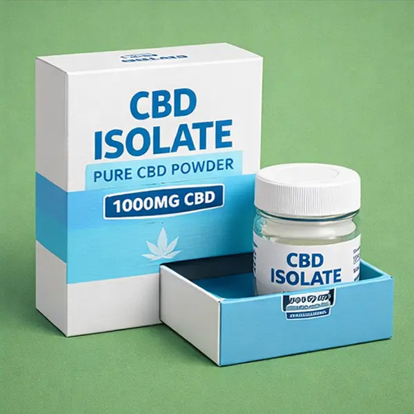 Printed CBD isolate boxes logo