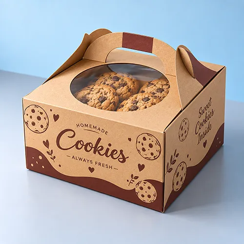 Eco-friendly kraft cookie packaging for sustainable food brands