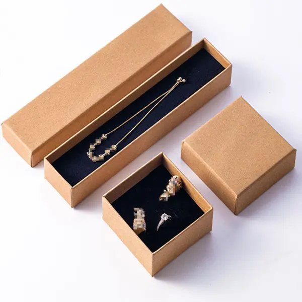 Printed kraft jewelry boxes logo