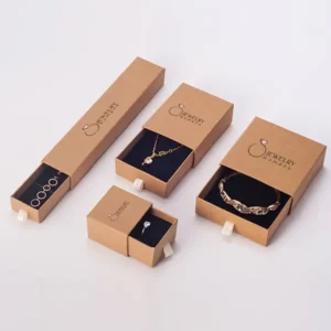 Printed cardboard jewelry boxes logo