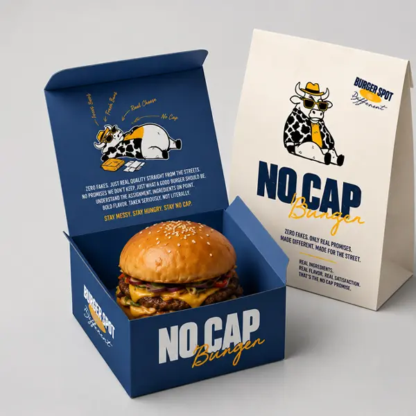 Custom burger boxes for food packaging