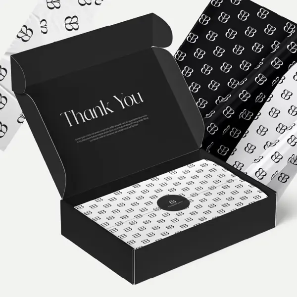 Black Mailer Boxes printed logo ecommerce packaging – BoxBaba