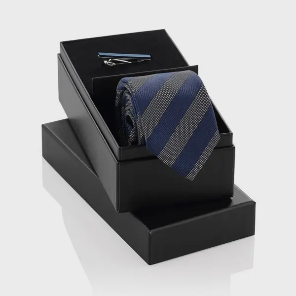 Custom tie packaging boxes with logo for apparel and fashion brands
