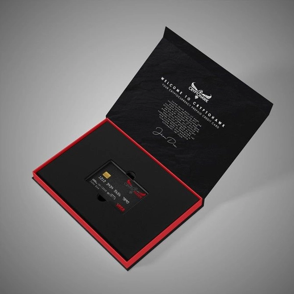 Custom credit card presentation box with elegant design
