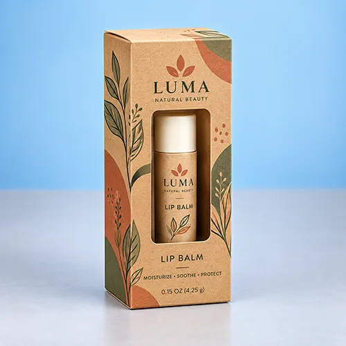 Custom kraft lip balm boxes for natural skincare and cosmetic brands