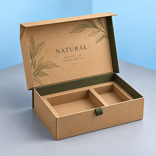 Eco-friendly kraft presentation packaging for sustainable brands and businesses