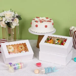 Custom eco friendly bakery boxes with logo for environmentally conscious bakeries