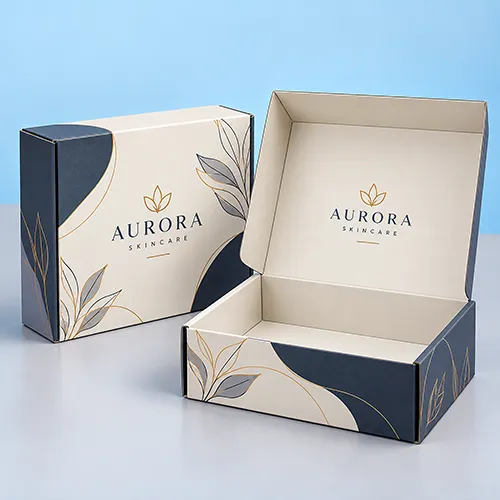 Custom printed double wall tuck top boxes for branded product presentation