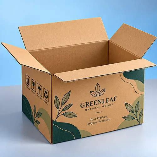 Custom printed kraft shipping boxes for branded business packaging