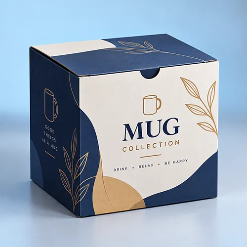 Protective mug packaging boxes for gifts, retail displays, and product delivery