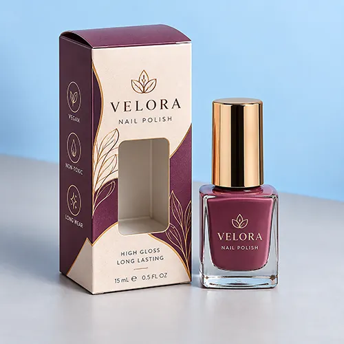 Custom printed nail polish tuck end boxes for branded retail packaging