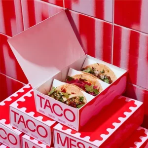 Printed taco boxes with logo