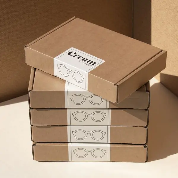 Printed kraft mailing boxes logo