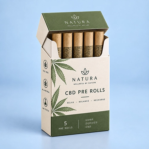 Custom printed CBD pre roll boxes for retail products