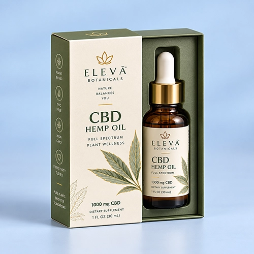 Custom printed CBD hemp oil boxes for retail products