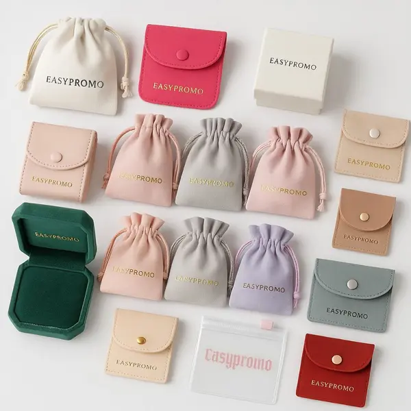 Printed velvet bags with logo