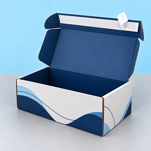 Easy-close self seal packaging boxes for efficient packing and order fulfillment