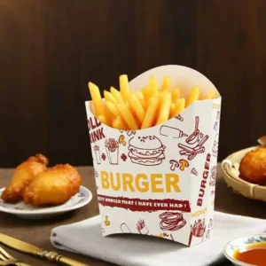 Printed french fry boxes logo