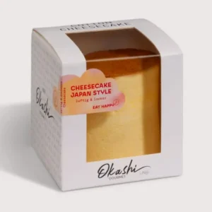 Printed japanese cheesecake packaging logo