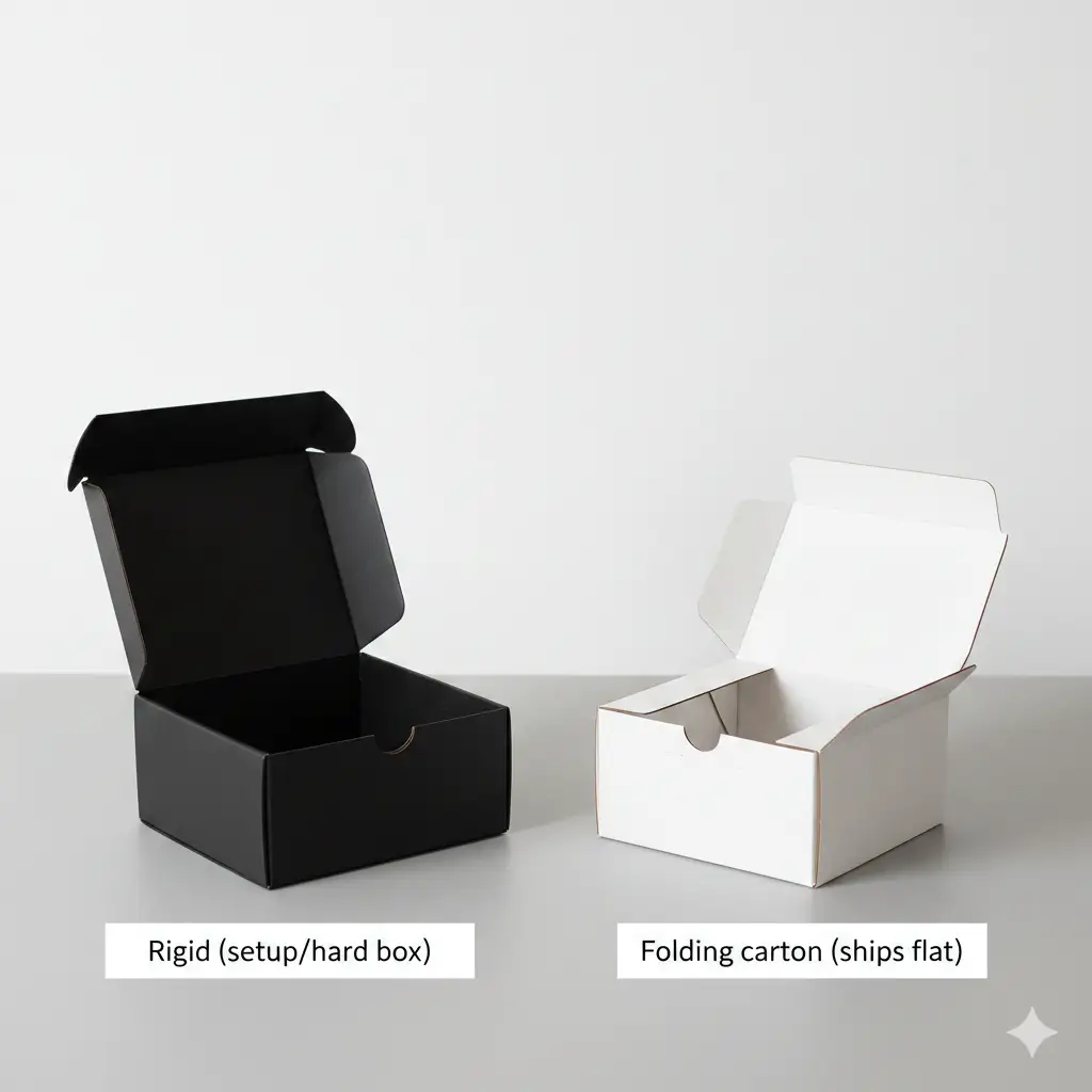 Rigid box vs folding carton packaging comparison