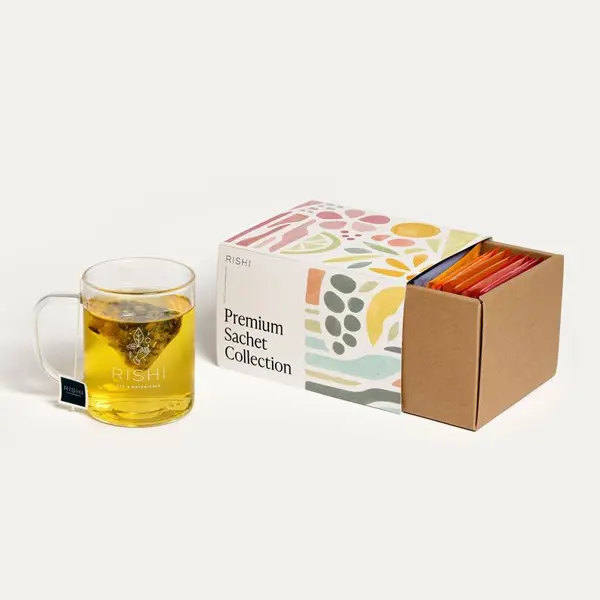 Printed tea bag packaging logo