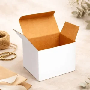 White Corrugated Boxes printed logo