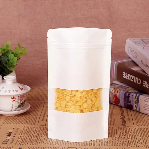 Clear and White Mylar Bags logo