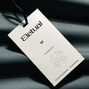 Custom printed product tags with logo for branding and retail