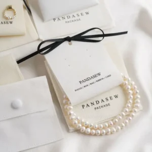 Custom jewelry hang tags with foil stamping for boutique brands