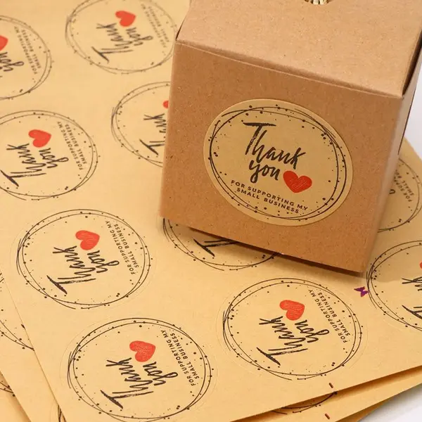 Paper Stickers printed logo label packaging – BoxBaba