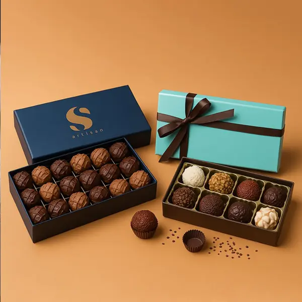 Chocolate Tray and Lid Gift Box custom design luxury chocolate packaging – BoxBaba