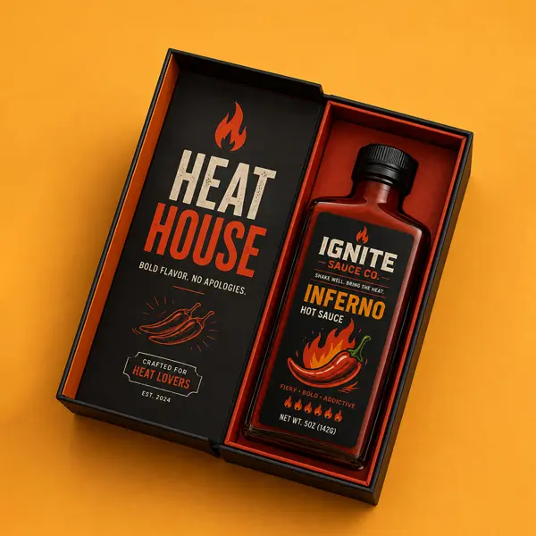 Custom printed hot sauce boxes for retail products