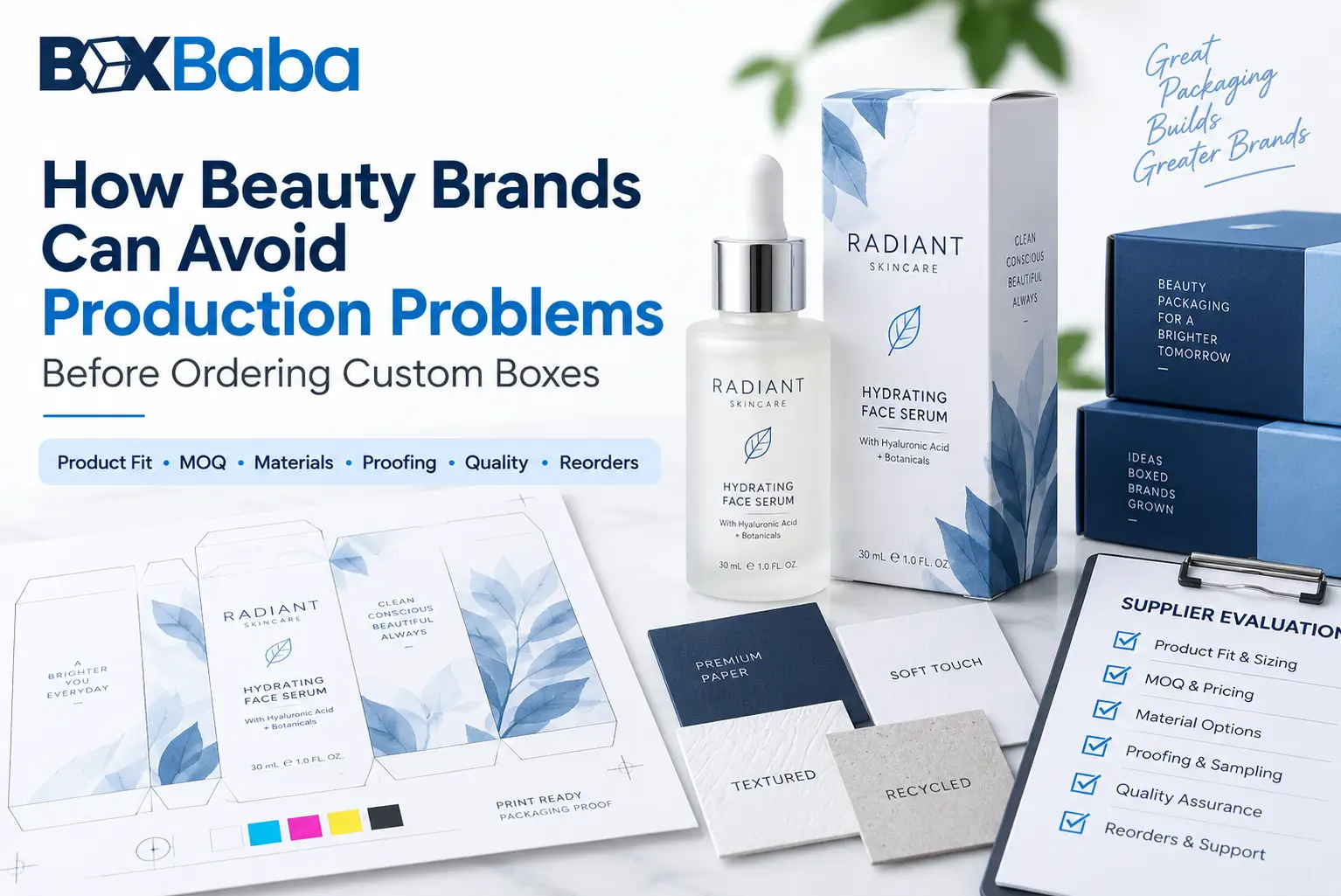 Common cosmetic packaging mistakes involving sizing, product fit, inserts, artwork, proofing and reorders