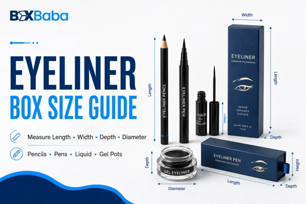 Eyeliner box size guide for custom packaging