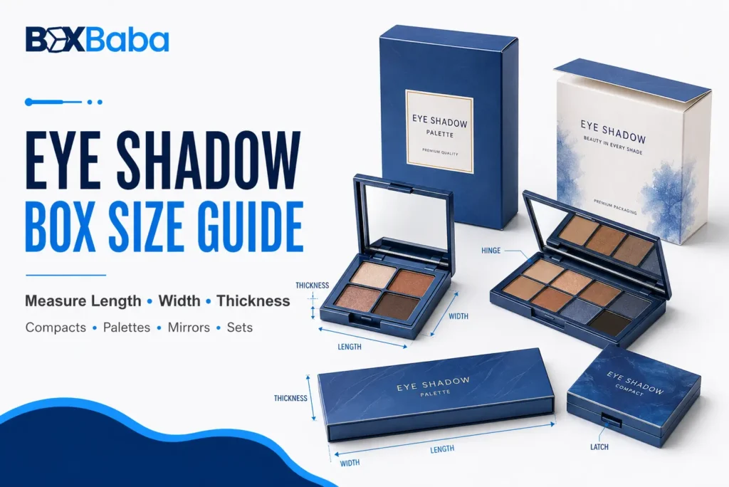 Eye shadow box size guide for cosmetic palettes