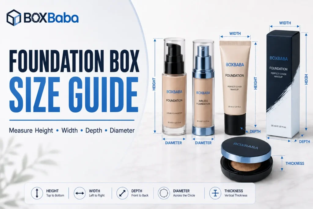 Foundation box size guide for custom packaging