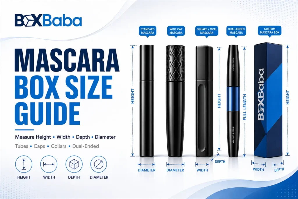 Mascara box size guide for custom packaging