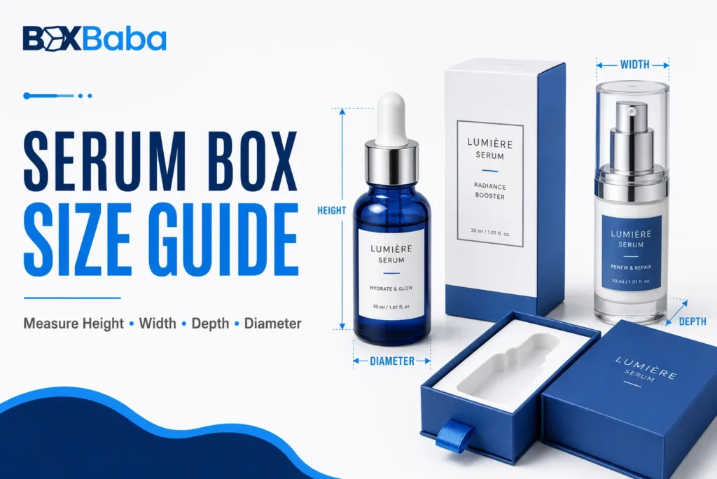 Serum box size guide for custom packaging