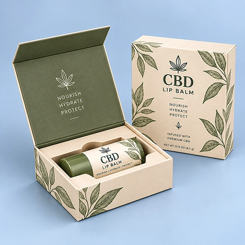 Custom printed CBD lip balm boxes for retail products