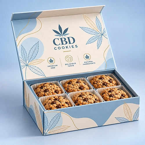 Custom printed CBD cookie boxes for retail products