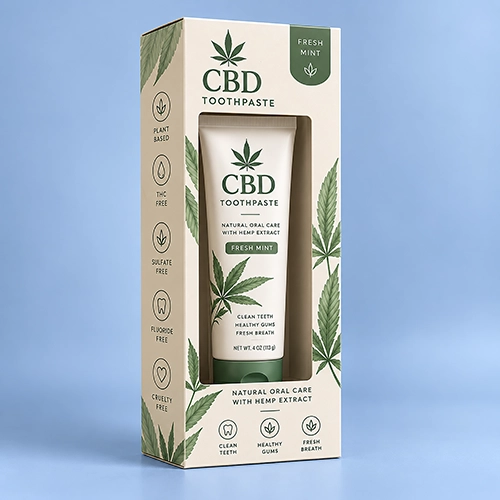Luxury CBD toothpaste packaging boxes for premium brands