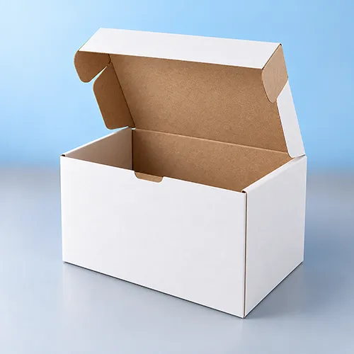 Custom kraft white boxes for retail products and branded packaging