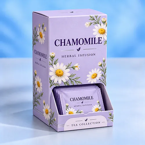 Custom tea display and dispenser boxes for organizing and presenting tea products