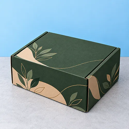 Custom printed full overlap shipping boxes for branded product delivery