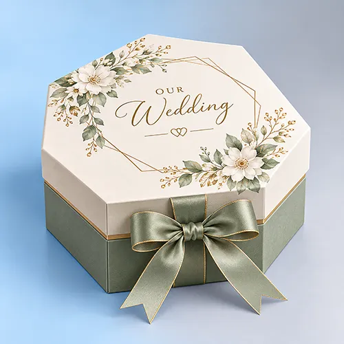Custom printed wedding gift boxes for elegant gifts