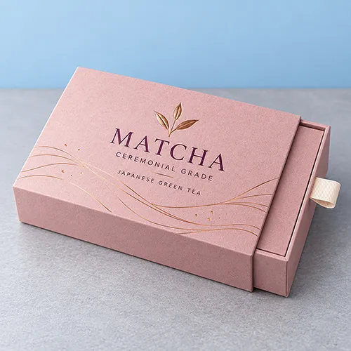 Custom printed matcha packaging for branded matcha powder products